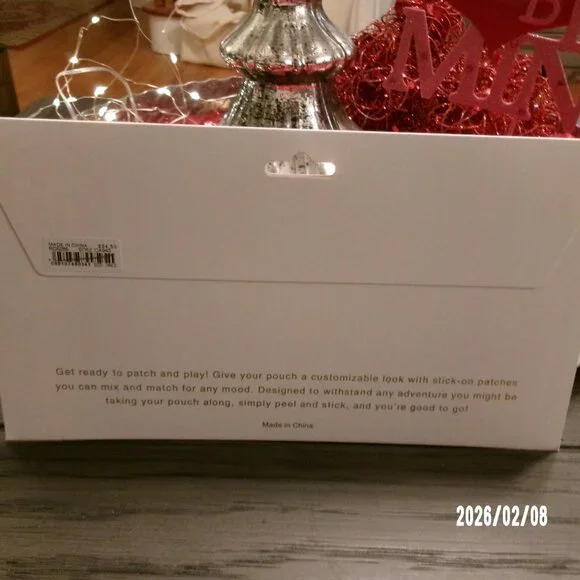 J Crew 3 Sticker Patches for Pouches Backpacks Pink Bow Lipstick Red Shoe Gold - Picture 3 of 3